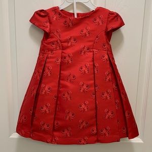 Gorgeous Janie and Jack 18-24mo Red rose dress w/ matching diaper cover